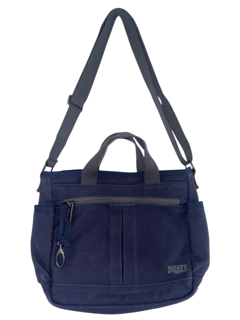 Duluth Trading Co Heritage Canvas Travel Sling Bag Navy - Picture 2 of 12